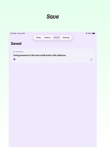 Yoga Affirmations Daily Mantra iPad screenshot