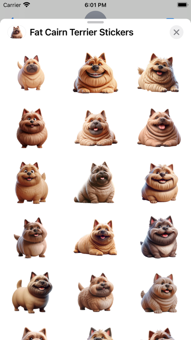 Screenshot #1 pour Fat Cairn Terrier Stickers