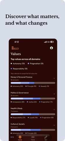 Ergo: Know Your Values screenshot