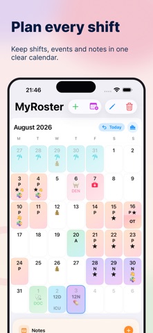 MyRoster - For Shift Workers iPhone screenshot 1
