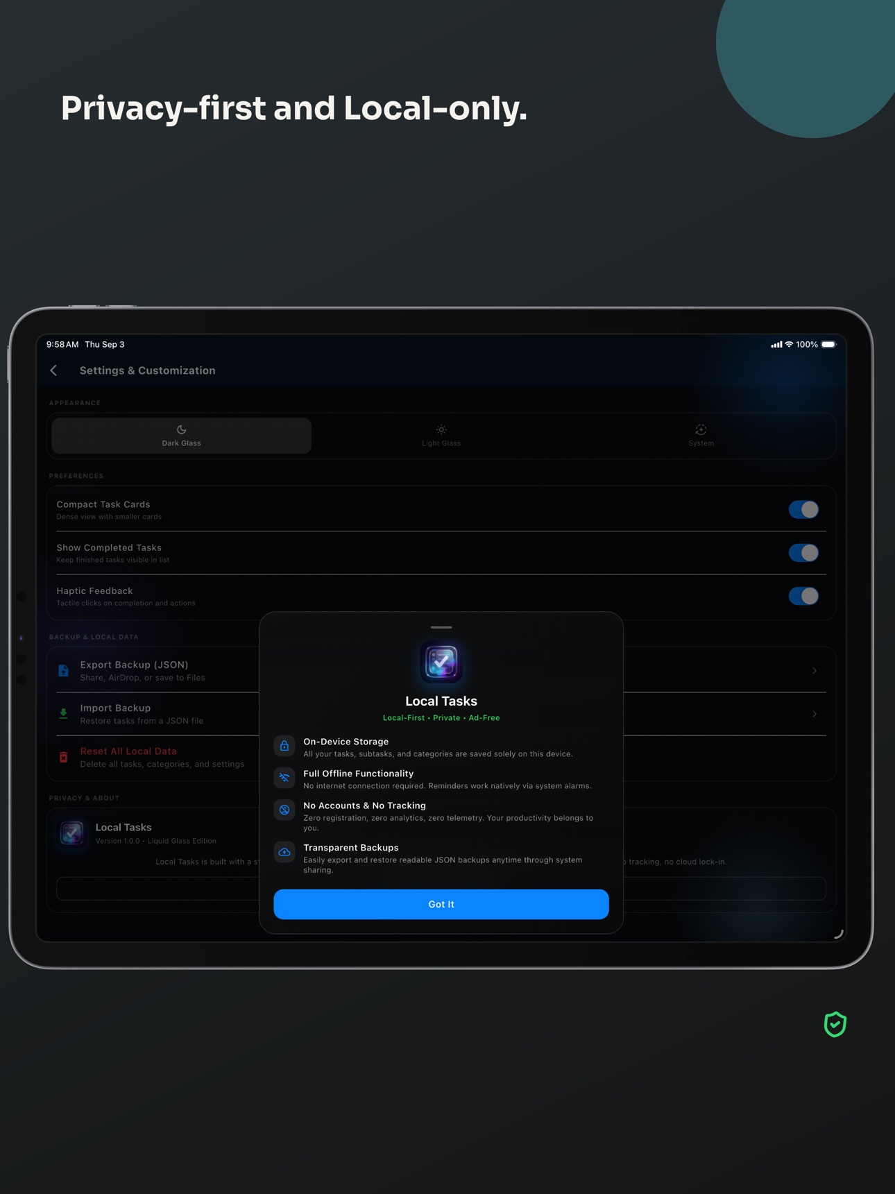 Screenshot 8 of Local Tasks - Private & Secure