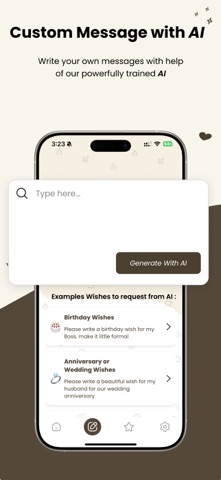 Heart Words: AI Wishes/Status iPhone screenshot