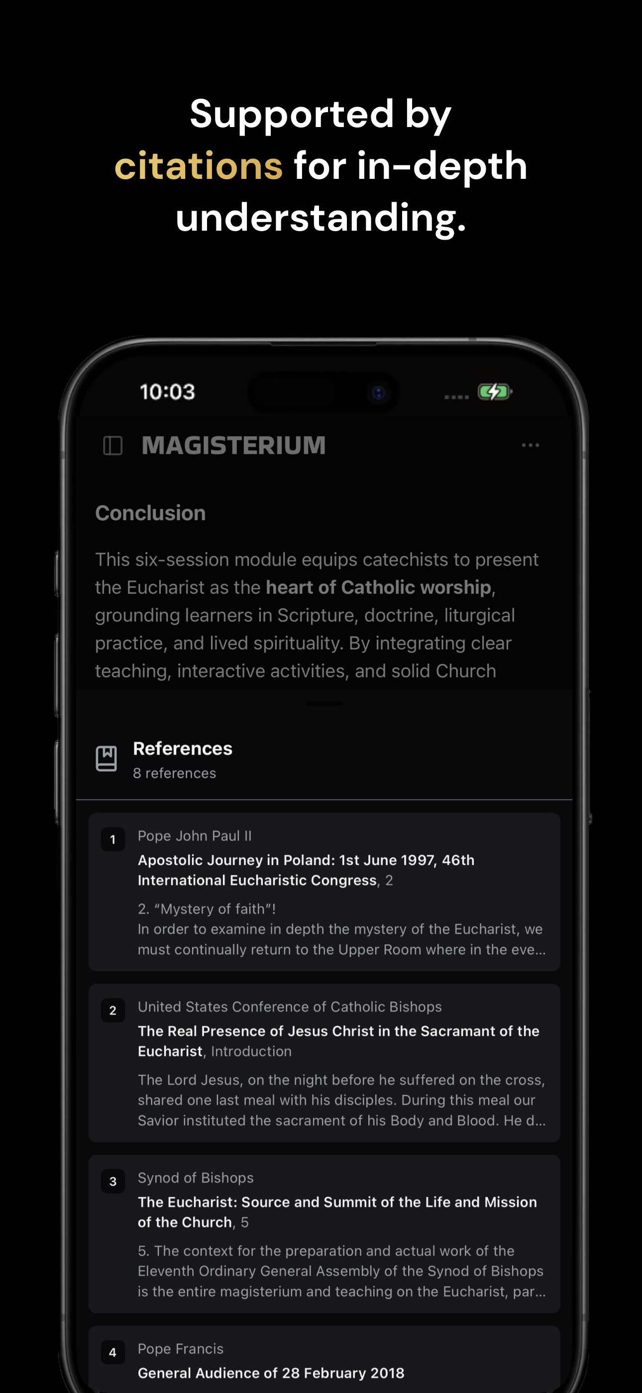Magisterium AI screenshot 4