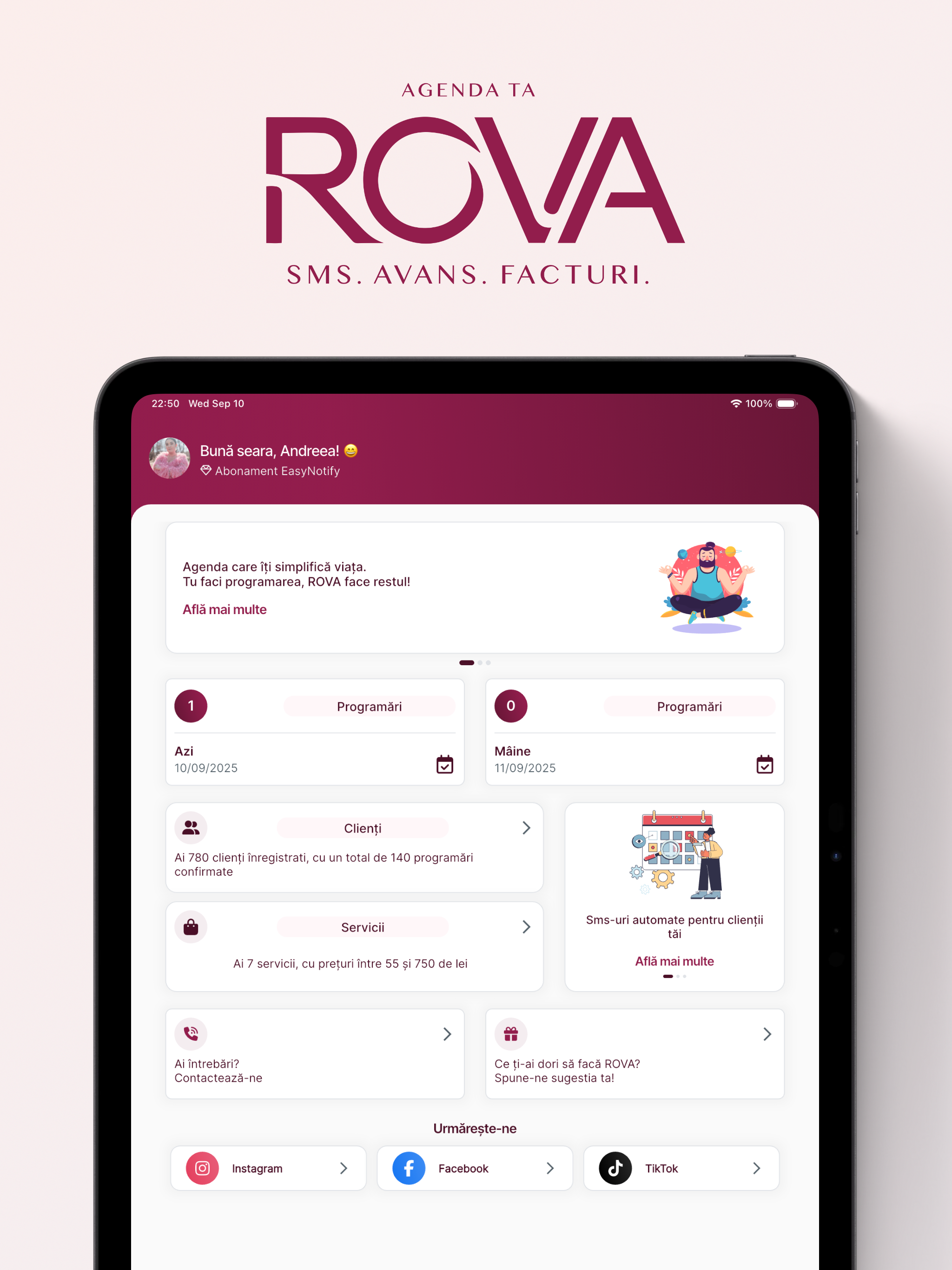 ROVA - Programări automate