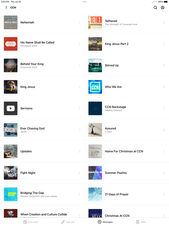 Christ Community Naples iPad screenshot 3 - Education app
