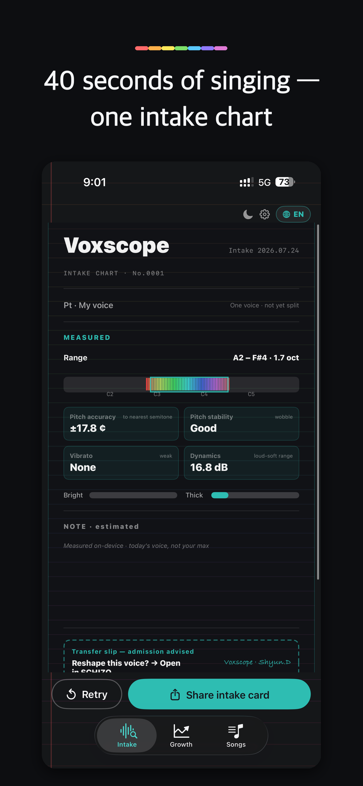 Voxscope — Vocal Range screenshot 3