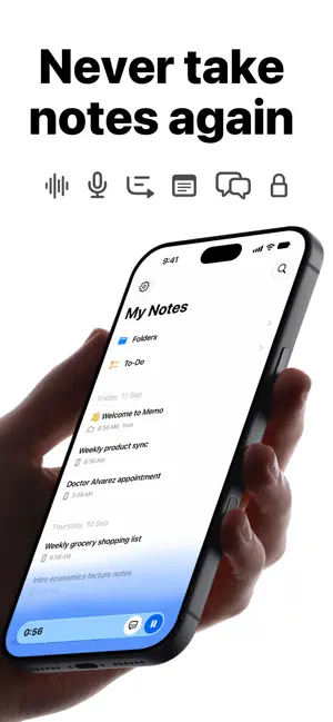 Memo - Transcribe Voice Notes screenshot 1
