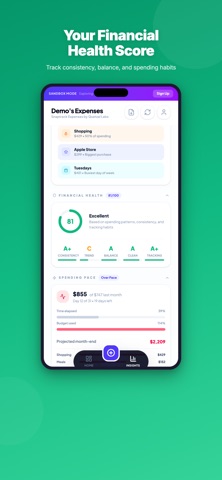 SnapTrack Expenses iPhone screenshot