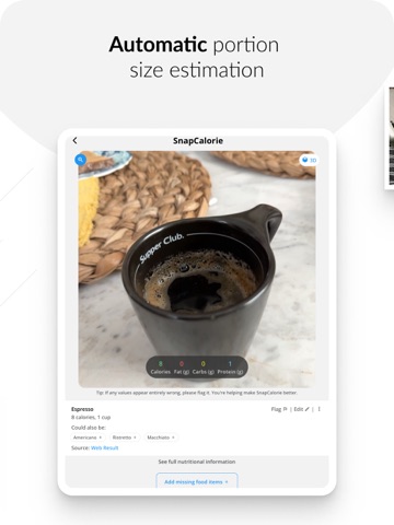 SnapCalorie AI Calorie Counter iPad screenshot