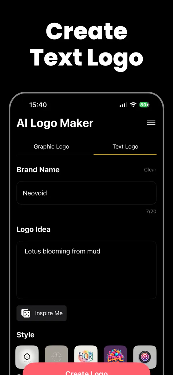 Screenshot #3 pour AI Logo Maker · Logo Generator