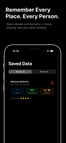 Tip Tracker — ITipped iPhone screenshot