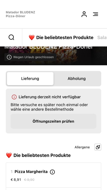 Matador BLUDENZ Pizza-Döner