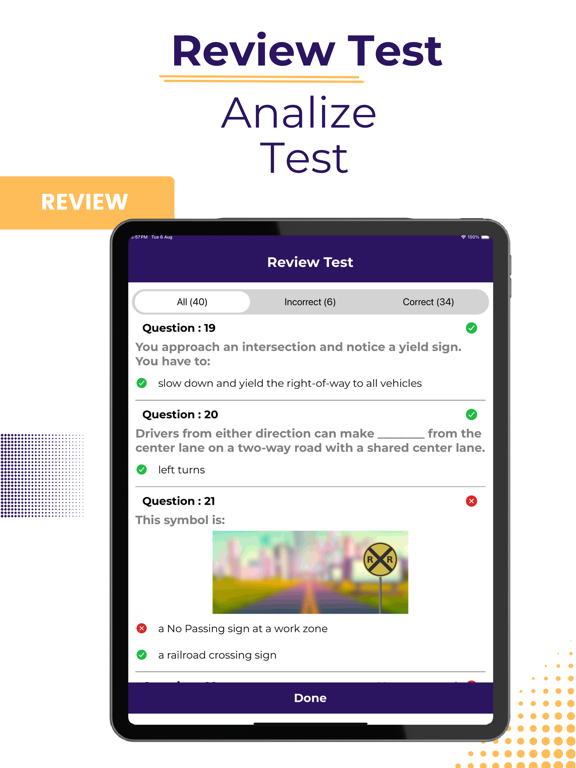 Indiana BMV Practice Test - IN iPad screenshot 5 - Education app