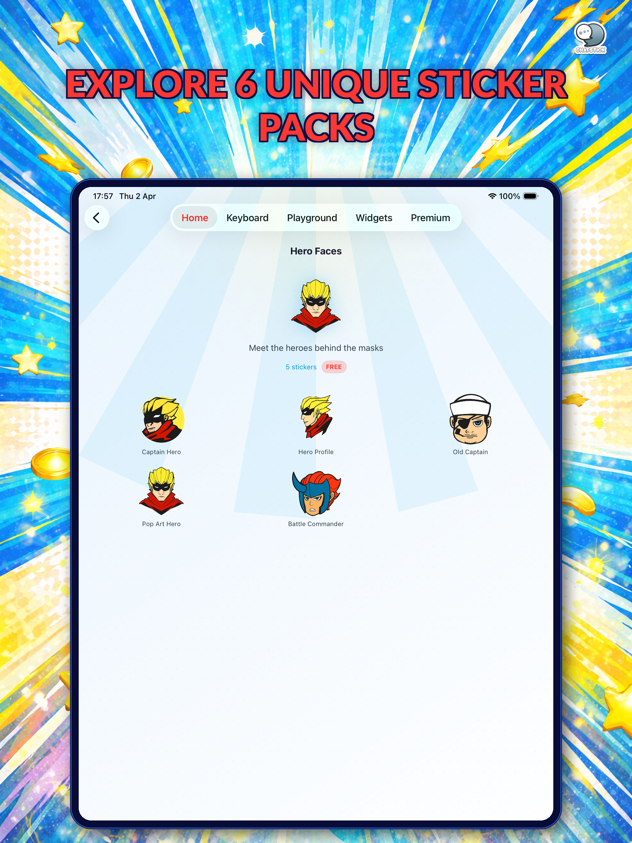 Heroes Pop Art Stickers by CS screenshot 14