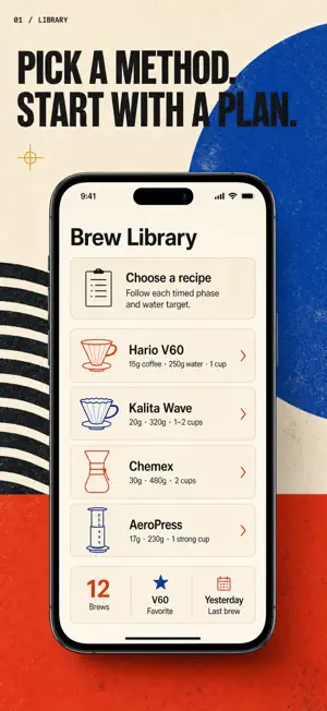 Pour Over Coffee Timer & Drip screenshot 1