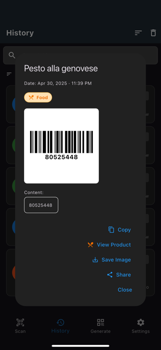 QR-Code Scanner and Generator Screenshot 4 of 10
