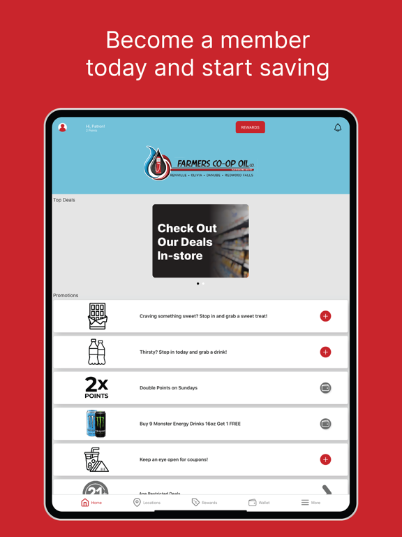 Farmers Coop Oil Company iPad screenshot 1 - Business app