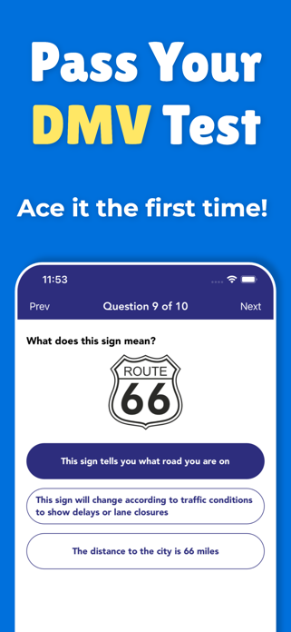Delaware DMV Permit Test 2025 Screenshot 1 of 5