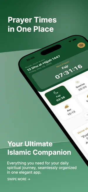 Hayya: Prayer Times & Qibla screenshot 1
