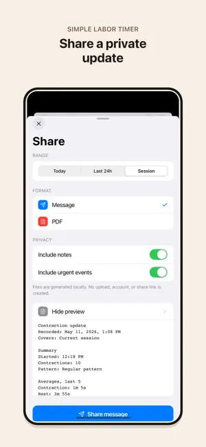 Simple Labor Timer screenshot 2