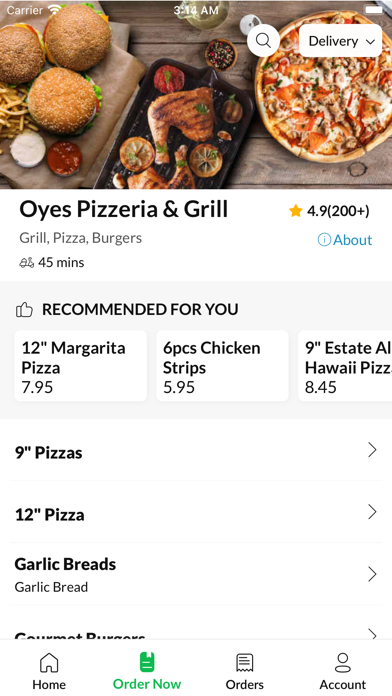 Oyes Pizzeria & Grill Screenshot
