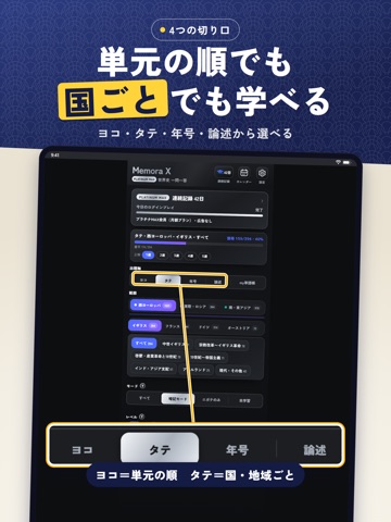Memora X 世界史一問一答 iPad screenshot 6