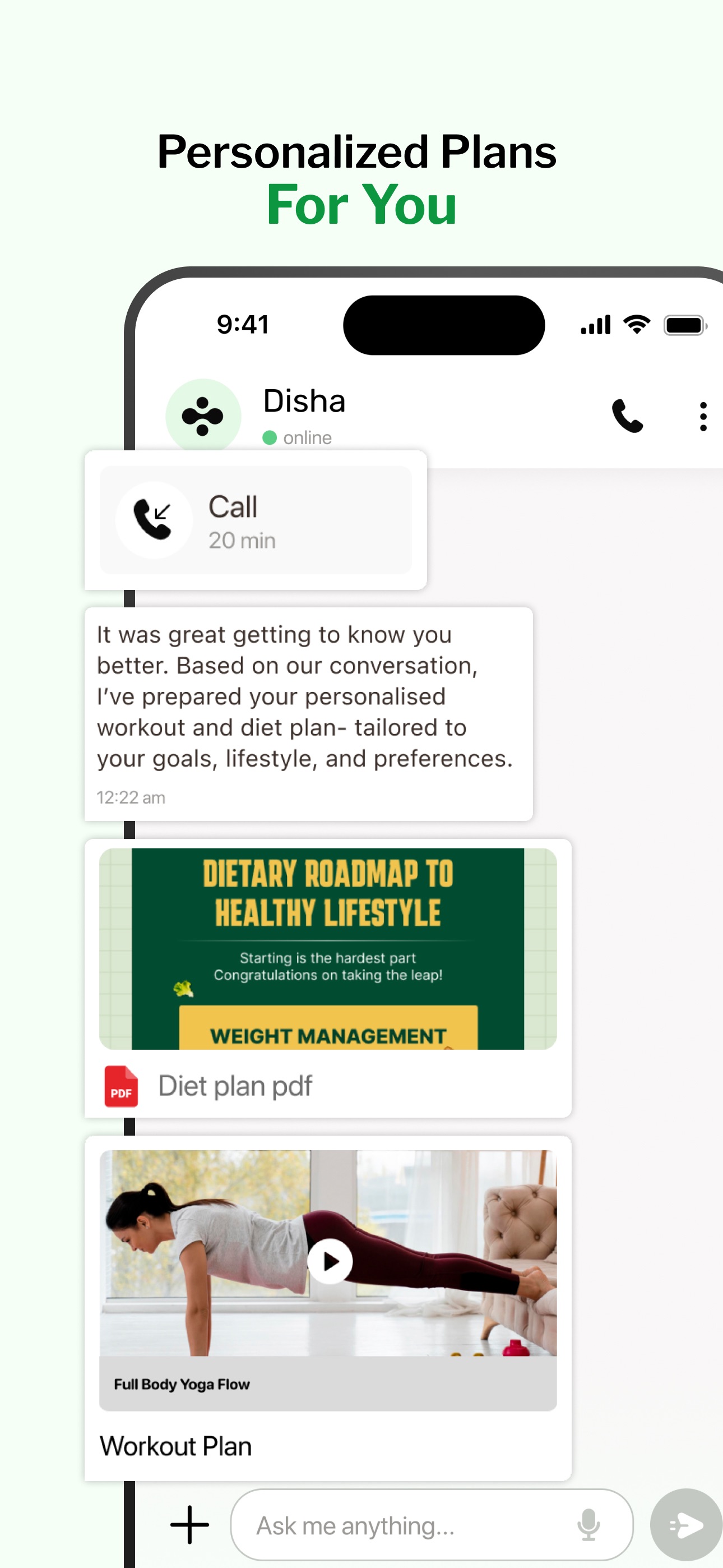 Screenshot 2 of Disha: AI Health Coach