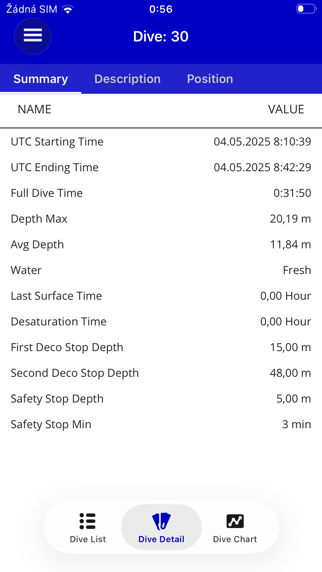 Ratio Divelogger screenshot