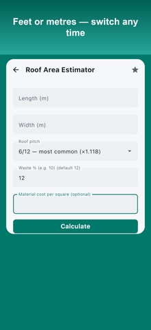 Roofing Calculator & Estimator Screenshot 6 of 8