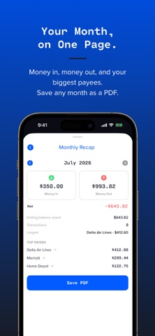 Basic Checkbook: Spending Log iPhone screenshot