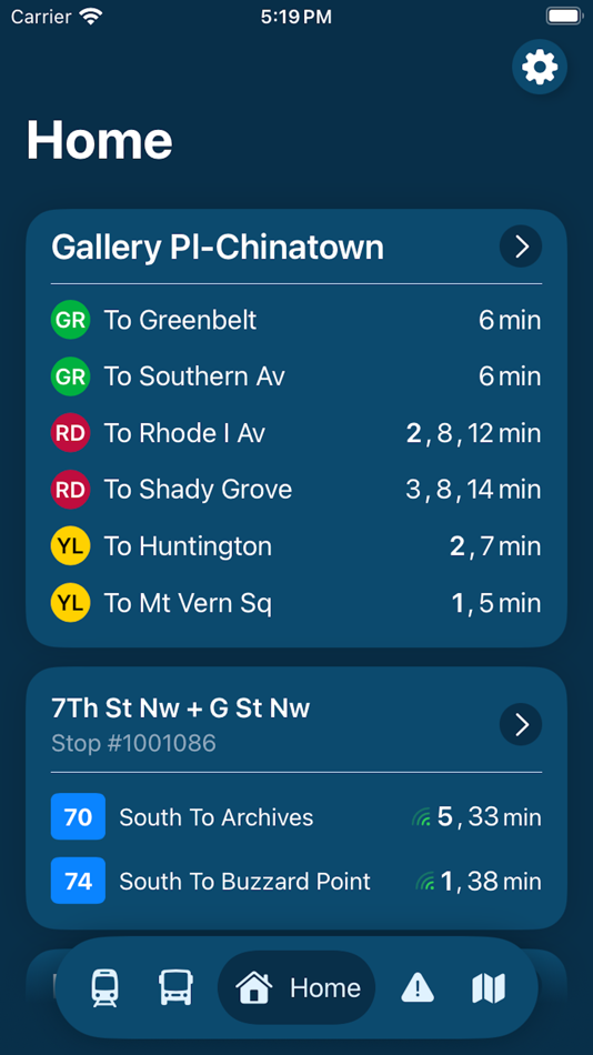 #3. DC Metro • Rail & Bus Tracker (iOS) Podle: Samuel Johnson