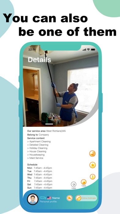 Live Life - Cleaning Maid App Screenshot