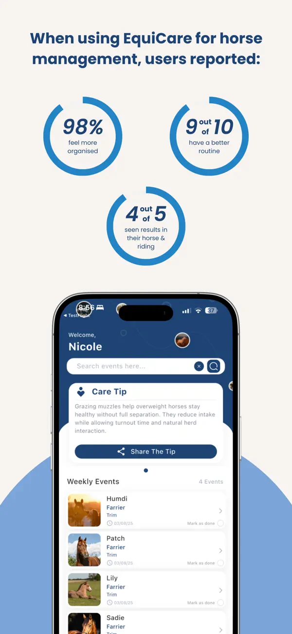 Screenshot #2 pour EquiCare - Horse Management