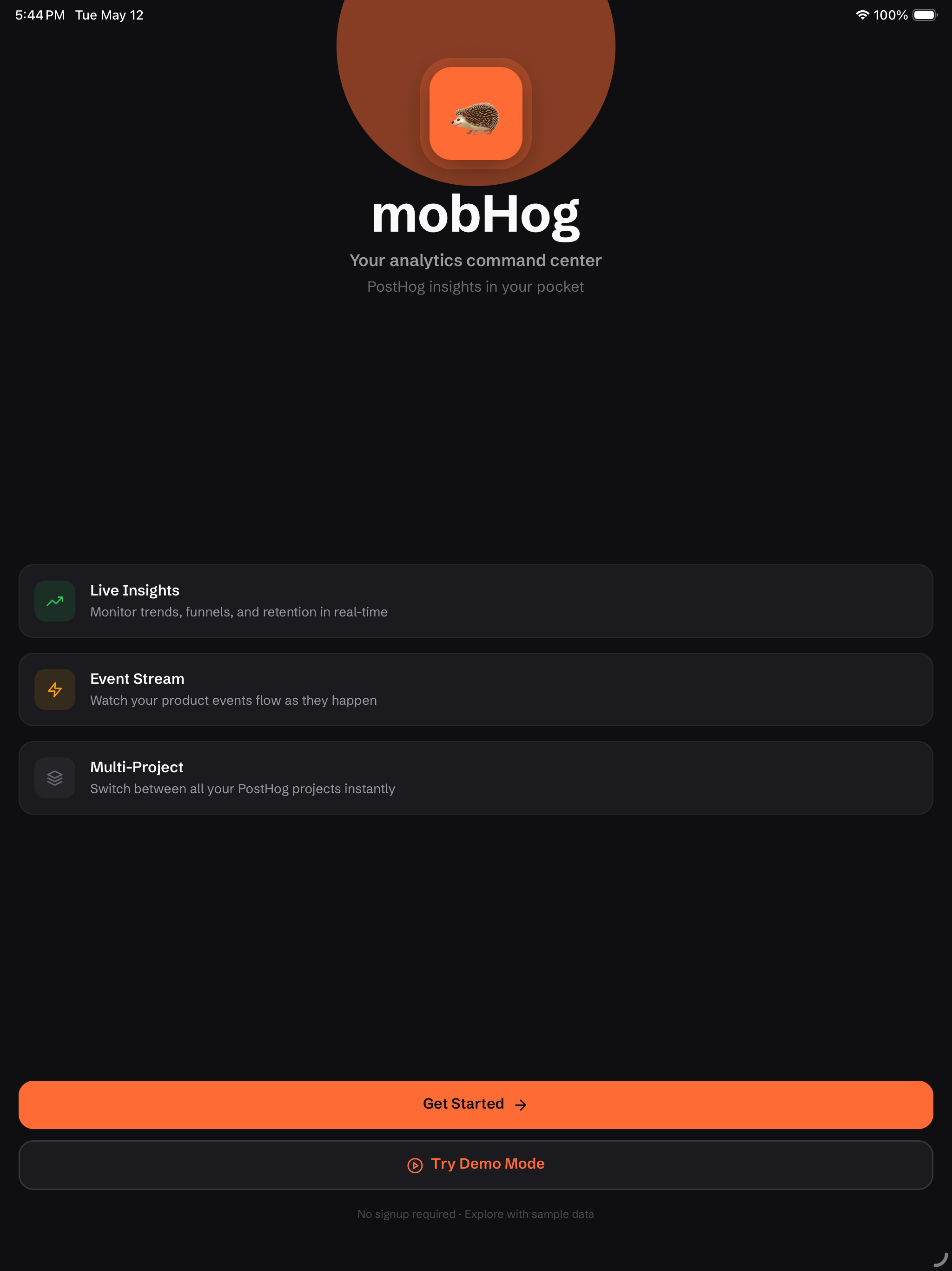 mobHog: PostHog Analytics