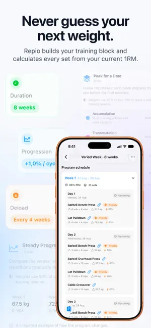 Gym Workout Tracker: Repio screenshot 2