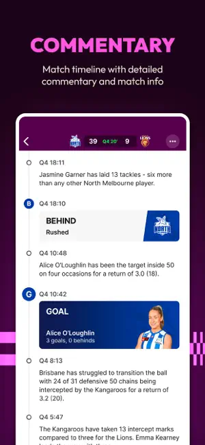 AFLW Official App iPhone screenshot 6