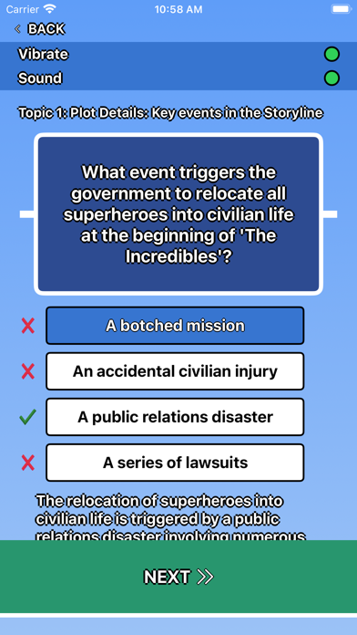 The Incredibles Trivia Screenshot 3 - AppWisp.com The Incredibles Trivia Screenshot 3 - AppWisp.com
