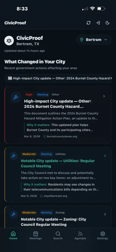 CivicProof  App screenshot 2