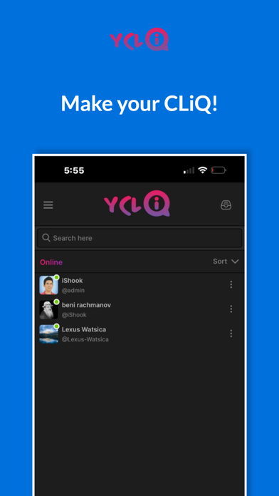 yCliq screenshot