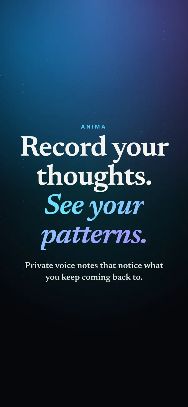 Screenshot #1 pour Anima: Mindful Voice Journal