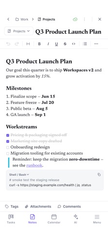 Notte AI Workspace Screenshot 9 of 10