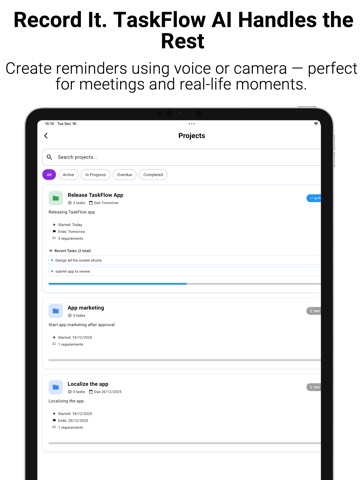 AI TaskFlow: Task Organizer iPad screenshot