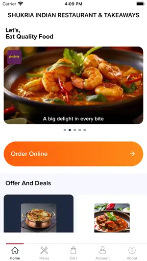 SHUKRIA INDIAN RESTAURANT screenshot 1