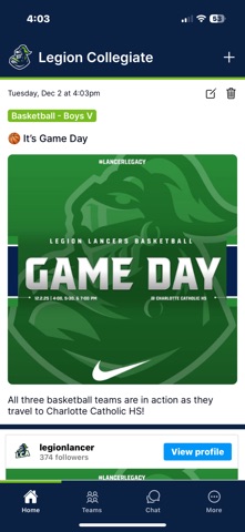 Legion Collegiate Academy iPhone screenshot