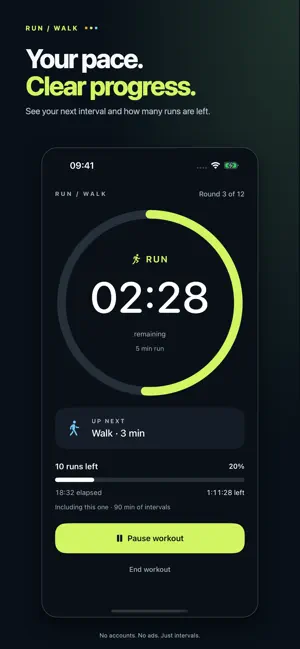 Run Walk: Interval Timer screenshot 1