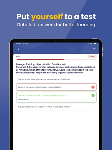 MCAT Practice Test Exam iPad screenshot