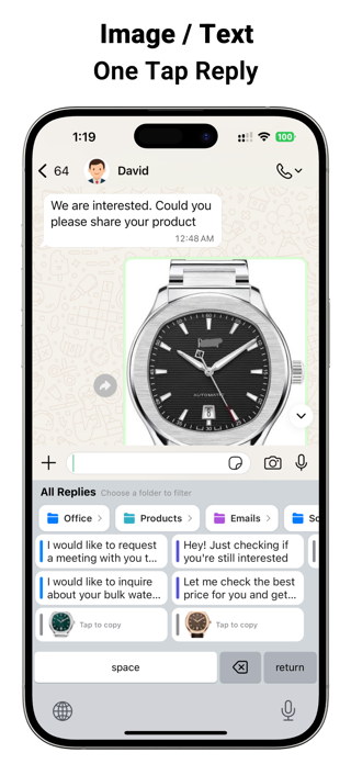 ReplyKit : Template Keyboard Screenshot 2 of 5