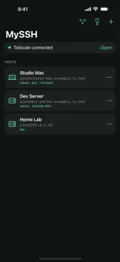 MySSH screenshot 1