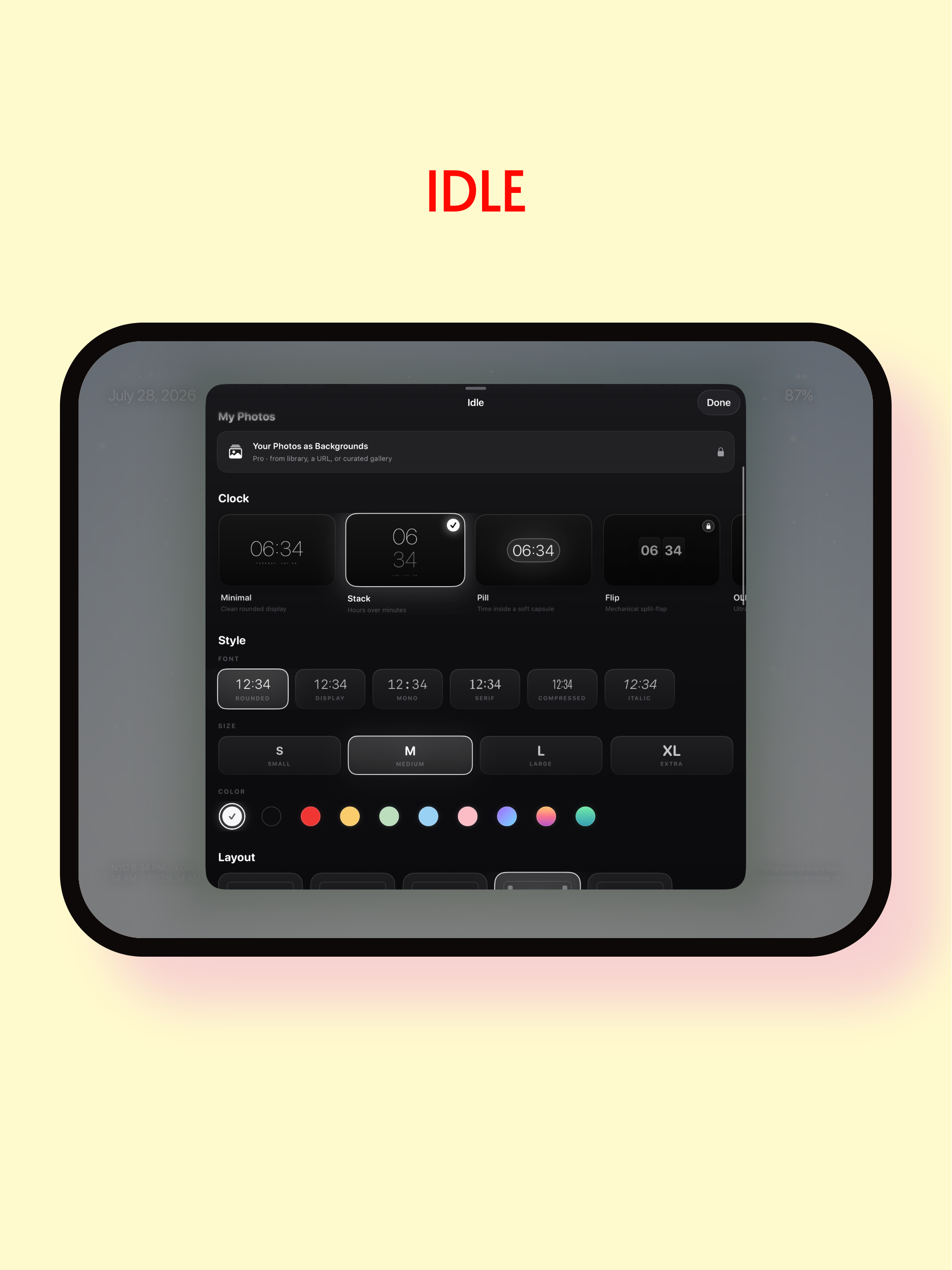 Idle: Ambient Desk Clock screenshot 4