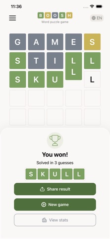 Boosh: Word Puzzle iPhone screenshot